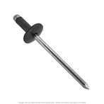 1/8" x 1/8"-3/16" Grip Black Aluminum Peel Type Rivet - 50 per Box
