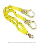 3M DBI-SALA 6 Ft. Shockwave2 Twin Leg 100% Tie-Off Shock Absorbing Lanyard, 2 Rebar Hooks,1244412