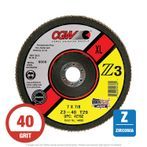CGW 42762 Z3 XL Flap Disc 7" x 7/8 T29 40G Zirconia 10 per Box