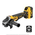 DeWalt 20V MAX XR Brushless 4-1/2" Paddle Switch Small Angle Grinder with Kickback Brake - 2 Battery Kit