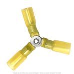 Heat Shrink 3 Way Connector Yellow 12-10 AWG