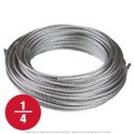 1/4" x 100 ft. Galvanized 7x19 Cable