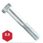 M16-2.0 x 60mm Zinc Plated Hex Head Cap Screw DIN 931 Class 8.8