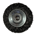 CGW 60160 Crimp 1-1/2" Wire Wheel Brush .012 Carbon 1/4" Face 1" Trim 1/4" Shank