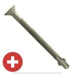 #12-24 x 2-3/4" Gray Spex Flat Head Phillips Drive Ply-Metal Winged Self-Drilling Wood to Metal Screw