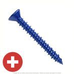 3/16" x 3-3/4" Flat Head Phillips Concrete Screw Exterior Grade Coating - 100 per Box