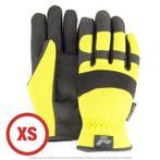 Mechanics Style Hi-Vis Yellow Glove XS