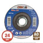 CGW 35626 Ultra AO Grinding Wheel 5" x 1/4" x 7/8" T27 A24R 25 per Box