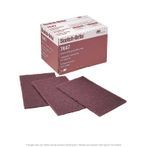 3M Scotch-Brite 6" x 9" Maroon 7447 General Purpose Hand Pad - 20 per Box