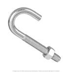 3/8"-16 x 7" Overall Length J-Bolt with Nut - 10 per Box