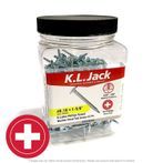 #8 x 1-5/8" Zinc Plated K-Lathe Round Washer Head Tek Screws - 250 Per Jar