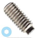 3/8"-16 x 1/2" Stainless Steel Half Dog Point Socket Set Screw