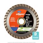 Norton Clipper 4" x .080" x 7/8"- 5/8"- 20mm Turbo Rim Dry Diamond Blade