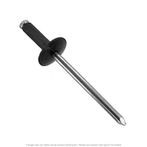 5/32" Diameter x 1/4"-3/8" Grip Black Aluminum Peel Type Rivet - 25 per Box
