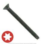 5/16"-18 x 2" Flat Head Floorboard Screw, 6-Lobe Star Drive [T-40]