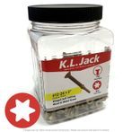 #12-24 x 2" Ceramic Finish Flat Head Star Drive Winged Self-Drilling Wood to Metal Screw - 125 Per Jar