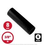 3/8" x 6" Flexible Dual Wall Adhesive-Lined Black Heat Shrink Tubing - Pack of 8