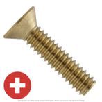 #4-40 x 3/8" Brass Phillips Flat Head Machine Screw