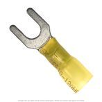 Heat Shrink Spade Terminal Yellow 12-10 AWG, 1/4" Stud - 50 Pack