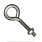 3/8"-16 x 4" Stainless Steel Wire Turned Eye Bolt with Nut - 10 per Box
