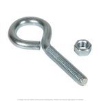 1/4-20 x 4" OAL Zinc Plated Bent Wire Eyebolt with Nut - 20 per Box