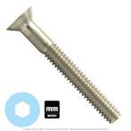 M10-1.5 x 50mm Stainless Steel Flat Head Socket Cap Screw A2