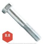 M12-1.75 x 50mm Zinc Plated Hex Head Cap Screw Class 8.8