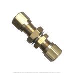 Brass 1/4" Tube DOT Air Brake Bulkhead Union with Lock Washer
