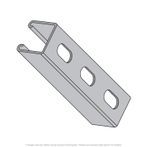 Hot Dip Galvanized Square Slotted Strut 1-5/8" x 10 ft. 12 Ga.
