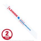 Lenox 6" x Carbide Grit Reciprocating Blade - 2 per Pack