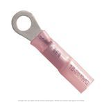 Heat Shrink Ring Terminal 22-18 AWG, #6 Stud - 50 Pack