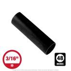 3/16" x 48" Flexible Dual Wall Adhesive-Lined Black Heat Shrink Tubing