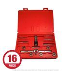 Viking #50100 Hi-Carbon Tap & Hex Die Set, UNC (16 Piece)