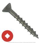 #10 x 4" Flat Head Square Drive Deep Thread Wood Screw, Dry Lube Finish - 800 per Case