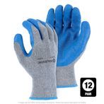 Cotton Knit Rubber Palm Glove Medium - 12 Pairs Per Bag