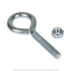 1/4-20 x 2" OAL Zinc Plated Bent Wire Eyebolt with Nut - 20 per Box