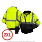 Pyramex Class 3 Hi-Vis Lime/Blk Bomber Jacket 2XL
