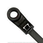 7.5" Black Screw Mounting Cable Tie - 50lb Capacity