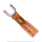 Heat Shrink Spade Terminal Red 22-18 AWG, #8 Stud - 50 Pack