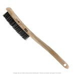 CGW 60201 Scratch Brush 3 x 19 Rows Carbon Bristles Wood Handle