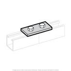 Gold Flat Splice Plate 2-Hole 3-1/2"
