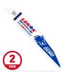 Lenox 6066R - 6" x 6 TPI Demolition Bi-Metal Recip Blade for Wood, 2-pack