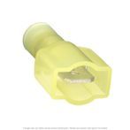 Nylon Fully Insulated Male Disconnect Yellow 12-10 AWG, 0.250" Tab - 50 Pack
