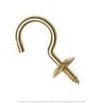0.120" x 1-1/2" Solid Brass Cup Hook - 100 per Box