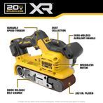 DeWalt 20V MAX XR 3" x 21" Brushless Belt Sander - Bare Tool
