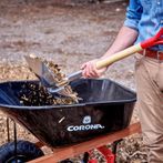 Corona #10 Aluminum Western Scoop Hardwood Handle, D Grip Shovel