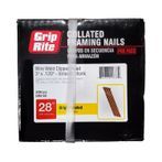 3" long 28° Wire Collated Clipped Head Nails Bright Finish 2000 per Box