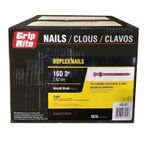 3" long 16D Double Head Duplex Nail 9 ga. Bright Finish 50 lb. box