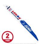 Lenox 966R - 9" x 6 TPI Demolition Bi-Metal Recip Blade for Wood, 2-pack