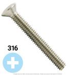 #10-24 x 3/4" Stainless Steel Phillips Oval Head Machine Screw 316